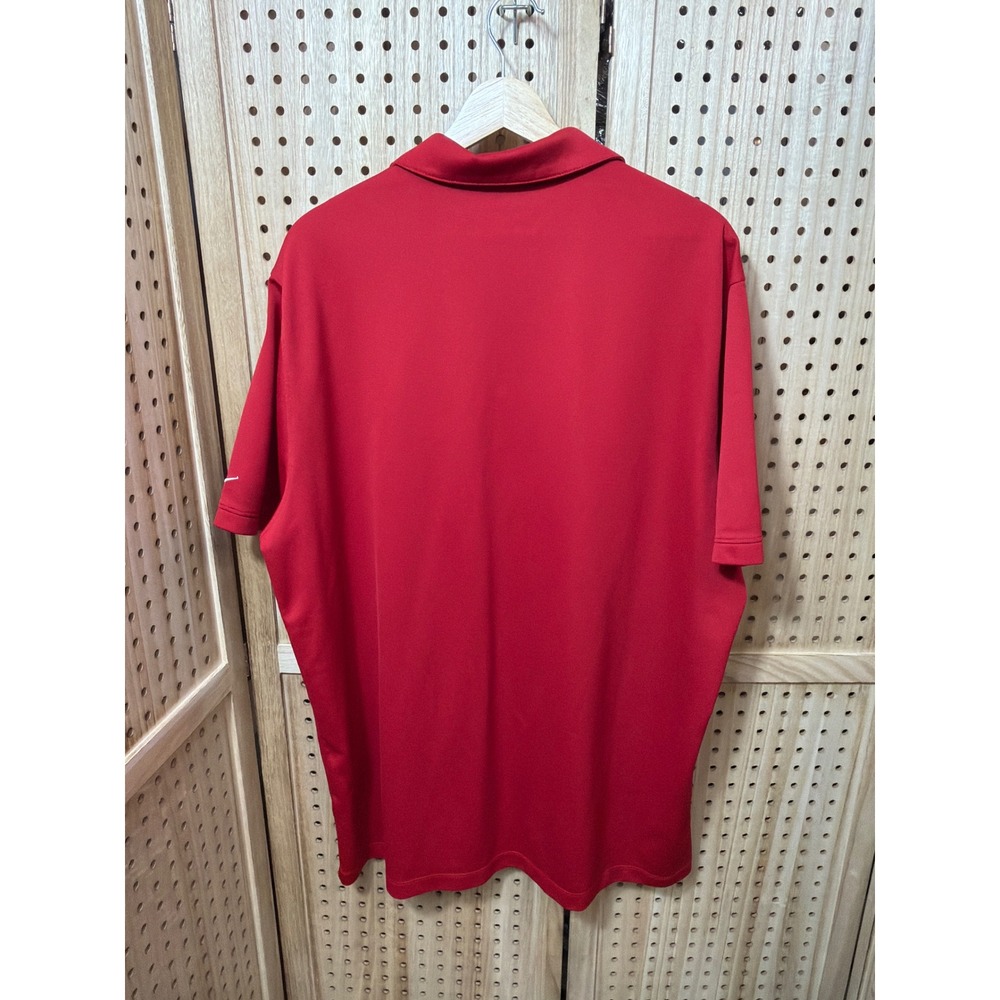 Nike Golf Dri-FIT Mens XXL Red Short Sleeve Polo Shirt Performance Athletic Tee - Picture 4 of 4